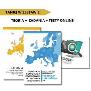 Zestaw 2026 Certyfikat kompetencji zawodowych przewoźnika książka, zadania i testy online
